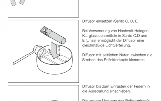 Bedienungsanleitung und Montageanleitung der Fa. Occhio gestaltet von Vasco kintzel Grafik-Design